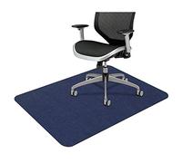 Tappeto sotto Sedia Rotelle, PVC Protezione Pavimento Sedia Ufficio, Tappeto per Sedia con Ruote Rettangolare, Antiscivolo, ad Alta Resistenza agli Urti, 90 X 120 Cm,Blu
