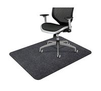 Tappeto sotto Sedia Rotelle, PVC Protezione Pavimento Sedia Ufficio, Tappeto per Sedia con Ruote Rettangolare, Antiscivolo, ad Alta Resistenza agli Urti, 90 X 120 Cm,Dark Gray