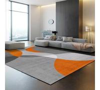 Tappeto Stanzetta Tappeti Sala Moderni Camera Da Letto Accessori Moderni Tappeto Geometrico Arancione Moderno Tappeto Per La Decorazione Della Casa Antiscivolo Tappeti Sala Moderni Arancione 140X200Cm