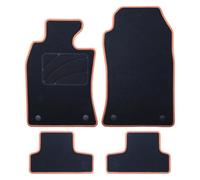 Tappeto su misura Mini R52 Cabrio (2004-2009) 5 pezzi bordo giallo