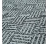 Tappeto tessuto liscio dal design geometrico con taglio sagomato con motivo a ma