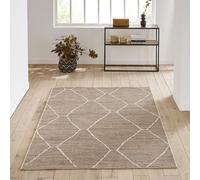 Tappeto tessuto piatto per interni ed esterni, Helga Beige 160 x 230 cm