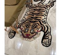 Tappeto tigre tibetano, tappeto trapuntato a forma di animale, eccentrico ecl...