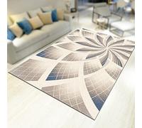 Tappeto,Tortora chiaro, blu, geometrico moderno, Grande Salotto Tappeto Pelo Corto Antiscivolo Lavabile Tappeti Artistici Decorazione domestica,170 x 240 cm