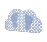 Tappeto Vasca Silicone Design per nuvola 50x80cm Tappeto Vasca | Design per nuvola unico, silicone per premium, antiscivolo per sicuro, 50x80cm, per facile da pulire(Gray)
