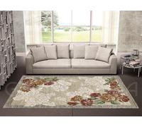 Tappeto Velour by Suardi Antiscivolo Dis. BLOOM col. TORTORA Made in Italy