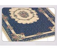 Tappeto Velour con Retro Antiscivolo Modello Bouquet 85x150cm Blu