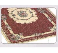 Tappeto Velour con Retro Antiscivolo Modello Bouquet 85x150cm Bordeaux