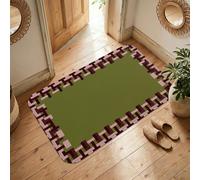 Tappeto verde, moderno e minimalista, marrone, pesca, nessuno, oliva, spugna a pelo basso, tappeto rettangolare per soggiorno, camera da letto, sotto il tavolo, decorazione per sala da pranzo, 15 x 18