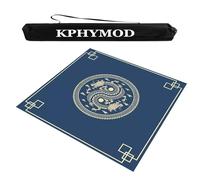 Tappeto Verde Tappetino Da Mahjong Quadrato Antiscivolo Con Riduzione Del Rumore, Copritavolo Decorativo Con Stampa Di Drago, Tappetino Da Gioco Per Carte Da Poker E Domino.(Blue,47.24x47.24in)