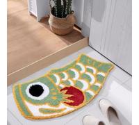 Tappeto “Vibrant Fish”, tappetino antiscivolo lavabile, con il simbolo della carpa portafortuna e un design unico dalle forme irregolari, ideale per il soggiorno(Pattern D,40 x 60 cm)