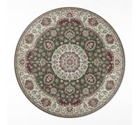 Tappeto Vinilico ⌀90 cm Resistente ai Graffi per la Cucina il Soggiorno Camera da Letto Facile da Pulire Rotonda Decorazione di Interni Disegno Moderni PVC - Verde persiano