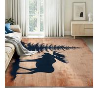 Tappeto vintage nostalgico per soggiorno, 80 x 150 cm, per camera da letto | Tappeto antiscivolo, lavabile, adatto per la cameretta dei bambini, l'ingresso e il bagno