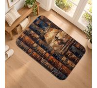 Tappeto vintage per libreria, libreria, tema: libri, runner 2 x 3 | Tappeto vintage a tema biblioteca, tappeto runner per corridoio, atmosfera accademica, regalo di biblioteca