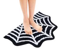 Tappeto web tappeto da bagno di Halloween non slip gotico a forma di round a forma di tappeti per la casa di Halloween per porta d'ingresso, cucina, camera da letto, tappeti per il ba
