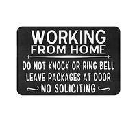 Tappeto Working From Home Sign Do Not Knock Or Ring Bell Lavabile In Lavatrice Tapis D'Entrée Resistente Zerbino Ingresso Per Zona Casa Balcone