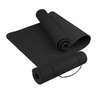 Tappetino Yoga Palestra Pilates 183 x 61 x 0,6 cm Superficie Antiscivolo Tappeto in TPE Ecologico da Ginnastica Aerobica (NERO)