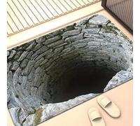 Tappeto, zerbino con illusione ottica 3D per tutte le stagioni, facile da pulire, per patio, veranda, ingresso, casa, ingresso esterno, cortile, pavimento, patio (40 x 60, E)