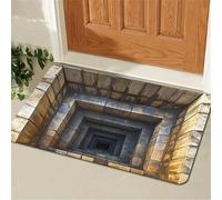 Tappeto, zerbino con illusione ottica 3D per tutte le stagioni, facile da pulire, per patio, veranda, ingresso, casa, ingresso esterno, cortile, pavimento, patio (40 x 60 cm, A)