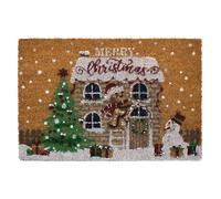 Tappeto zerbino natalizio in cocco stampato antiscivolo 40x60 cm Natale 7131