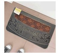 TAPPETO ZERBINO WELCOME PIANTE 45X75CM IN GOMMA E FIBRA COCCO 4 COLORI INGRESSO