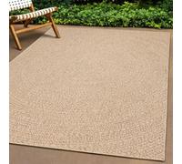 Tappeto ZIZUR 240 x 340 cm, effetto iuta, per interni ed esterni | 100% polipropilene, resistente agli urti, pulitore per tubi, non raccoglie acqua, per terrazza, balcone, giardino