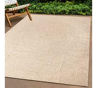 Tappeto ZIZUR Beige 120x170 cm Aspetto Iuta Interni ed Esterni