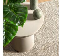 Tappeto ZIZUR Crema 240x240 cm Aspetto Iuta Interni ed Esterni