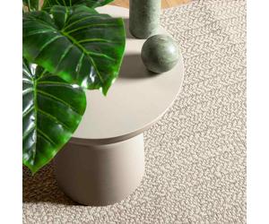 Tappeto ZIZUR Crema 80x200 cm Aspetto Iuta Interni ed Esterni