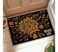 Tappeto zona melograno, autunno foglie rustiche bacche autunno oro retro antiscivolo zerbino rettangolare stampa accenti tappeto ingresso bagno cucina porta decorazione 2 'x 3'