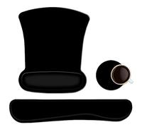 Tappettino del mouse Tastiera Poggiapolsi Pad ergonomico Mouse Pad, ToLuLu Gel Foam Mousepad Tastiera Supporto da polso per computer Laptop Facile digitazione Sollievo dal dolore, Nero normale