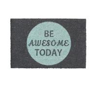 Tappettino ingresso fibra cocco 60 x 40 cm zerbino BE AWESOME TODAY