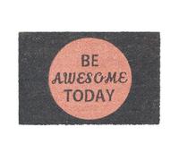 Tappettino ingresso fibra cocco 60 x 40 cm zerbino BE AWESOME TODAY