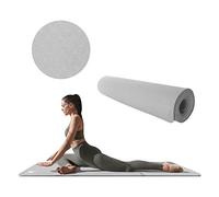 TAPPETTINO YOGA MAT COLORE 'GRIGIO NOCE' YM ASHTANGA, PILATES FITNESS ANTISCIVOLO E ISOLANTE, MEDITAZIONE, SPESSORE 6 MM, ULTRA CONFORTEVOLE, DUE STUPENDI COLORI RILASSANTI: BLU OCEANO E GRIGIO NOCE