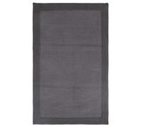 Tappetto in cotone Border Grigio Scuro 60x100 cm Grigio scuro