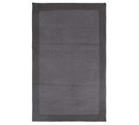 Tappetto in cotone Border Grigio Scuro 60x200 cm Grigio scuro
