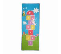 Relaxdays Tappeto per Bambini, Gioco della Campana, Atossico, Tappetino Puzzle, Antiscivolo, Cameretta, 180x70, Colorato