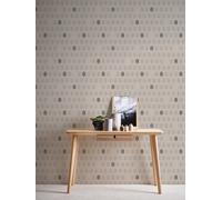 Tappezzeria Art Déco Con Metallico & Glitzer-Akzenten - Taupe, Antracite, Beige