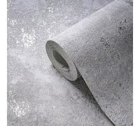 Tappezzeria IN Lordo Look-Intonaco Con Accenti - Grigio, Argento, Metallico