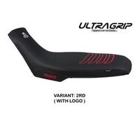 Tappezzeria Italia Rivestimento sella compatibile Aprilia Tuareg 660 (21-23) modello Boras Ultragrip CON LOGO 2RD (rosso)