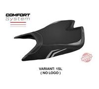 Tappezzeria Italia Rivestimento sella compatibile - Aprilia Tuono V4 Factory 2021-2025 - mod Nashua Special Color Comfort System CON LOGO 4TR (tricolore)