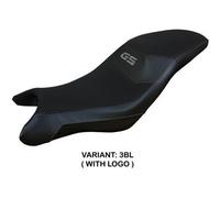 Tappezzeria Italia Rivestimento sella compatibile BMW G 310 GS (17-23) modello Thiva 3BL (nero) CON LOGO