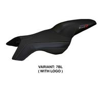 Tappezzeria Italia Rivestimento sella compatibile BMW K 1200 R (05-08) modello Boston 7BL (nero) CON LOGO