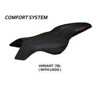 Tappezzeria Italia Rivestimento sella compatibile BMW K 1200 R (05-08) modello Boston comfort system 7BL (nero) CON LOGO