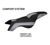 Tappezzeria Italia Rivestimento sella compatibile BMW K 1200 R (05-08) modello Boston comfort system CON LOGO 2SL (argento)