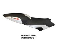 Tappezzeria Italia Rivestimento sella compatibile BMW K 1200 S (04-08) modello Lariano 2 2WH (bianco) CON LOGO