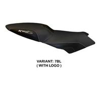 Tappezzeria Italia Rivestimento sella compatibile BMW K 1200 S (04-08) modello Lariano 2 7BL (nero) CON LOGO