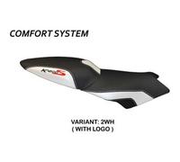 Tappezzeria Italia Rivestimento sella compatibile BMW K 1200 S (04-08) modello Lariano 2 comfort system 2WH (bianco) CON LOGO