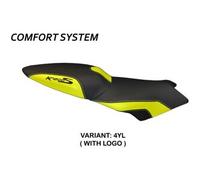 Tappezzeria Italia Rivestimento sella compatibile BMW K 1200 S (04-08) modello Lariano 2 comfort system CON LOGO 4YL (giallo)