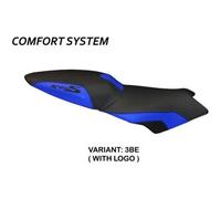 Tappezzeria Italia Rivestimento sella compatibile BMW K 1200 S (04-08) modello Lariano 2 comfort system 3BE (blu) CON LOGO